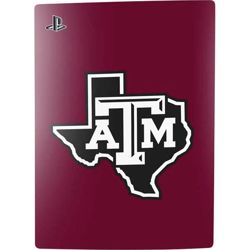 Texas A&M University Black Logo PS5 Digital Edition Console Skin